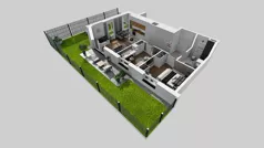 3 pokoje, mieszkanie 59,62 m², piętro 1, oferta nr F/10, Osiedle Urbino 4.3, Warszawa, Włochy, Raków, ul. Szybka