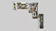 3 pokoje, mieszkanie 59,77 m², piętro 1, oferta nr F/6, Osiedle Urbino 4.3, Warszawa, Włochy, Raków, ul. Szybka