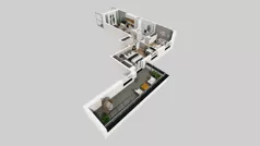 3 pokoje, mieszkanie 59,77 m², piętro 1, oferta nr F/6, Osiedle Urbino 4.3, Warszawa, Włochy, Raków, ul. Szybka