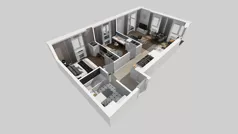 3 pokoje, mieszkanie 59,62 m², piętro 1, oferta nr F/10, Osiedle Urbino 4.3, Warszawa, Włochy, Raków, ul. Szybka