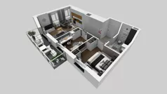 3 pokoje, mieszkanie 59,62 m², piętro 1, oferta nr F/10, Osiedle Urbino 4.3, Warszawa, Włochy, Raków, ul. Szybka