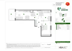 3 pokoje, mieszkanie 59,77 m², piętro 2, oferta nr F/11, Osiedle Urbino 4.3, Warszawa, Włochy, Raków, ul. Szybka