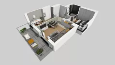 3 pokoje, mieszkanie 59,65 m², piętro 3, oferta nr F/19, Osiedle Urbino 4.3, Warszawa, Włochy, Raków, ul. Szybka