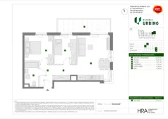 3 pokoje, mieszkanie 59,62 m², piętro 5, oferta nr F/30, Osiedle Urbino 4.3, Warszawa, Włochy, Raków, ul. Szybka