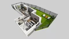 3 pokoje, mieszkanie 59,62 m², piętro 4, oferta nr F/25, Osiedle Urbino 4.3, Warszawa, Włochy, Raków, ul. Szybka
