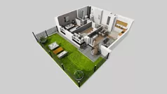 3 pokoje, mieszkanie 57,57 m², piętro 1, oferta nr E/38, Osiedle Urbino 4.3, Warszawa, Włochy, Raków, ul. Szybka
