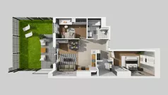 3 pokoje, mieszkanie 59,73 m², parter, oferta nr F/34, Osiedle Urbino 4.3, Warszawa, Włochy, Raków, ul. Szybka