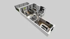 3 pokoje, mieszkanie 59,73 m², parter, oferta nr F/34, Osiedle Urbino 4.3, Warszawa, Włochy, Raków, ul. Szybka