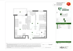 3 pokoje, mieszkanie 59,97 m², piętro 2, oferta nr F/40, Osiedle Urbino 4.3, Warszawa, Włochy, Raków, ul. Szybka