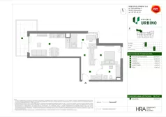 3 pokoje, mieszkanie 59,75 m², piętro 5, oferta nr F/51, Osiedle Urbino 4.3, Warszawa, Włochy, Raków, ul. Szybka