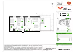 4 pokoje, mieszkanie 73,20 m², piętro 1, oferta nr A/36, Osiedle Park Świetlików, Wrocław, Maślice, Aleja Śliwowa 21