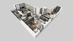 4 pokoje, mieszkanie 74,42 m², piętro 4, oferta nr C/44, Mokotów Sportowy 1 B, Warszawa, Mokotów, Augustówka, ul. Antoniewska