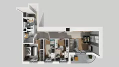 4 pokoje, mieszkanie 75,42 m², piętro 3, oferta nr A/21, Mokotów Sportowy 3, Warszawa, Mokotów, Augustówka, ul. Antoniewska