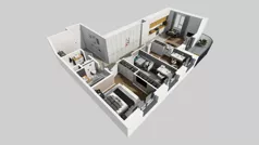 4 pokoje, mieszkanie 75,42 m², piętro 3, oferta nr A/21, Mokotów Sportowy 3, Warszawa, Mokotów, Augustówka, ul. Antoniewska