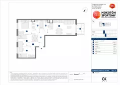 4 pokoje, mieszkanie 65,27 m², piętro 1, oferta nr B/4, Mokotów Sportowy 1.3, Warszawa, Mokotów, Augustówka, ul. Antoniewska
