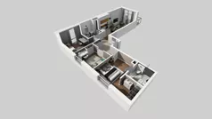 4 pokoje, mieszkanie 72,39 m², piętro 1, oferta nr A/39, Osiedle Bokserska 71, Warszawa, Ursynów, Wyczółki, ul. Bokserska 71