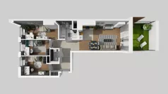 4 pokoje, mieszkanie 73,46 m², parter, oferta nr E/1, Bokserska 71 etap 2.3, Warszawa, Ursynów, Wyczółki, ul. Bokserska