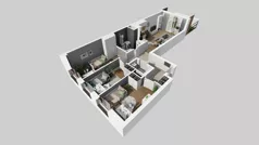 4 pokoje, mieszkanie 73,46 m², parter, oferta nr E/1, Bokserska 71 etap 2.3, Warszawa, Ursynów, Wyczółki, ul. Bokserska