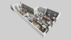 4 pokoje, mieszkanie 73,46 m², parter, oferta nr E/1, Bokserska 71 etap 2.3, Warszawa, Ursynów, Wyczółki, ul. Bokserska