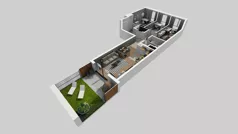 4 pokoje, mieszkanie 73,46 m², parter, oferta nr E/1, Bokserska 71 etap 2.3, Warszawa, Ursynów, Wyczółki, ul. Bokserska