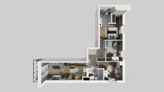 4 pokoje, mieszkanie 72,38 m², piętro 1, oferta nr E/36, Bokserska 71 etap 2.3, Warszawa, Ursynów, Wyczółki, ul. Bokserska