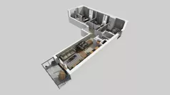 4 pokoje, mieszkanie 72,38 m², piętro 1, oferta nr E/36, Bokserska 71 etap 2.3, Warszawa, Ursynów, Wyczółki, ul. Bokserska