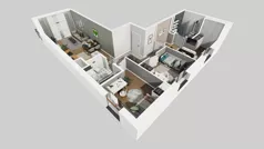 4 pokoje, mieszkanie 72,38 m², piętro 2, oferta nr E/43, Bokserska 71 etap 2.3, Warszawa, Ursynów, Wyczółki, ul. Bokserska