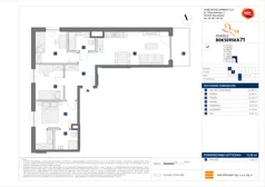4 pokoje, mieszkanie 72,38 m², piętro 3, oferta nr E/50, Bokserska 71 etap 2.3, Warszawa, Ursynów, Wyczółki, ul. Bokserska