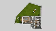 4 pokoje, mieszkanie 77,24 m², piętro 1, oferta nr W/6, Wille Biskupin 2.1, Wrocław, Biskupin-Sępolno-Dąbie-Bartoszowice, Śródmieście, ul. K. Olszewskiego