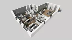 4 pokoje, mieszkanie 77,24 m², piętro 1, oferta nr W/6, Wille Biskupin 2.1, Wrocław, Biskupin-Sępolno-Dąbie-Bartoszowice, Śródmieście, ul. K. Olszewskiego