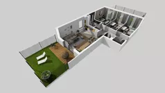 4 pokoje, mieszkanie 77,24 m², parter, oferta nr V/3, Wille Biskupin 2.1, Wrocław, Biskupin-Sępolno-Dąbie-Bartoszowice, Śródmieście, ul. K. Olszewskiego