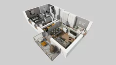 4 pokoje, mieszkanie 66,41 m², piętro 1, oferta nr A/12, Apartamenty Kamieńskiego, Wrocław, Karłowice-Różanka, ul. Kamieńskiego 53a