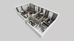 4 pokoje, mieszkanie 66,41 m², piętro 1, oferta nr A/12, Apartamenty Kamieńskiego, Wrocław, Karłowice-Różanka, ul. Kamieńskiego 53a