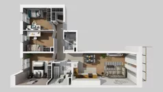 4 pokoje, mieszkanie 80,75 m², piętro 2, oferta nr B/28, Apartamenty Kamieńskiego, Wrocław, Karłowice-Różanka, ul. Kamieńskiego 53a