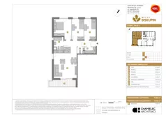 4 pokoje, mieszkanie 78,06 m², piętro 1, oferta nr X/6, Wille Biskupin 2.2, Wrocław, Biskupin-Sępolno-Dąbie-Bartoszowice, Śródmieście, ul. Karola Olszewskiego