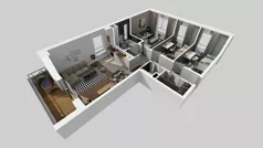 4 pokoje, mieszkanie 78,06 m², piętro 1, oferta nr X/6, Wille Biskupin 2.2, Wrocław, Biskupin-Sępolno-Dąbie-Bartoszowice, Śródmieście, ul. Karola Olszewskiego