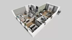 4 pokoje, mieszkanie 78,06 m², piętro 1, oferta nr X/6, Wille Biskupin 2.2, Wrocław, Biskupin-Sępolno-Dąbie-Bartoszowice, Śródmieście, ul. Karola Olszewskiego