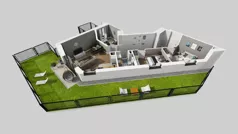 4 pokoje, mieszkanie 61,92 m², parter, oferta nr A/59, Apartamenty nad Oławką, Wrocław, Przedmieście Oławskie, Krzyki, ul. Krakowska 98