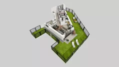 4 pokoje, mieszkanie 61,92 m², parter, oferta nr A/59, Apartamenty nad Oławką, Wrocław, Przedmieście Oławskie, Krzyki, ul. Krakowska 98