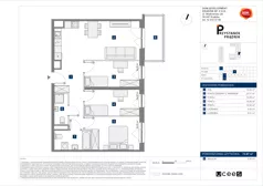 4 pokoje, mieszkanie 73,87 m², piętro 1, oferta nr C/174, Przystanek Prądnik 2, Kraków, Prądnik Biały, Górka Narodowa, ul. Meiera