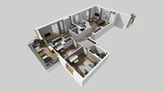 4 pokoje, mieszkanie 93,49 m², piętro 6, oferta nr C/52, Apartamenty Literacka 2, Warszawa, Bielany, Piaski, ul. Literacka