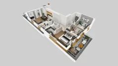4 pokoje, mieszkanie 93,49 m², piętro 6, oferta nr C/52, Apartamenty Literacka 2, Warszawa, Bielany, Piaski, ul. Literacka
