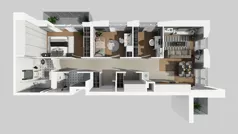 4 pokoje, mieszkanie 78,65 m², piętro 2, oferta nr B/8, Osiedle przy Wielickiej etap 1.2, Kraków, Bieżanów-Prokocim, ul. M. Orwid
