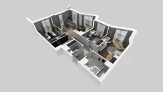 4 pokoje, mieszkanie 91,74 m², piętro 5, oferta nr B/75, Osiedle przy Wielickiej etap 1.2, Kraków, Bieżanów-Prokocim, ul. M. Orwid