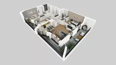 4 pokoje, mieszkanie 91,74 m², piętro 5, oferta nr B/75, Osiedle przy Wielickiej etap 1.2, Kraków, Bieżanów-Prokocim, ul. M. Orwid