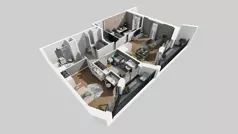 4 pokoje, mieszkanie 91,74 m², piętro 5, oferta nr B/75, Osiedle przy Wielickiej etap 1.2, Kraków, Bieżanów-Prokocim, ul. M. Orwid