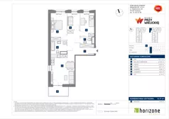 4 pokoje, mieszkanie 72,77 m², piętro 2, oferta nr B/92, Osiedle przy Wielickiej etap 1.2, Kraków, Bieżanów-Prokocim, ul. M. Orwid