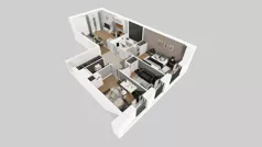 4 pokoje, mieszkanie 72,77 m², piętro 2, oferta nr B/92, Osiedle przy Wielickiej etap 1.2, Kraków, Bieżanów-Prokocim, ul. M. Orwid