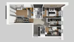 4 pokoje, mieszkanie 74,38 m², piętro 3, oferta nr B/98, Osiedle przy Wielickiej etap 1.2, Kraków, Bieżanów-Prokocim, ul. M. Orwid
