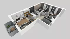 4 pokoje, mieszkanie 74,38 m², piętro 3, oferta nr B/98, Osiedle przy Wielickiej etap 1.2, Kraków, Bieżanów-Prokocim, ul. M. Orwid